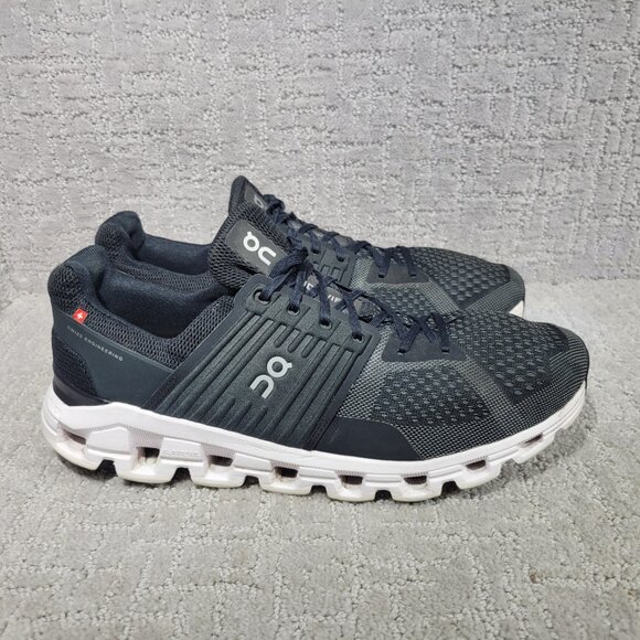 On Running Cloudswift 41.99585 Mens Size US 11.5 Black Rock White Sneaker Shoes - Picture 5 of 13